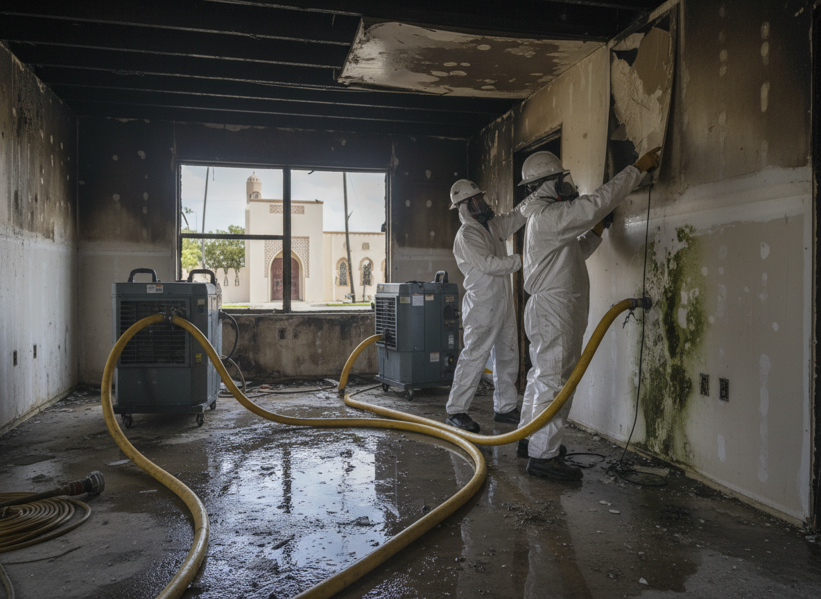 Handling Secondary Water and Mold Issues After Fire Suppression in Opa Locka