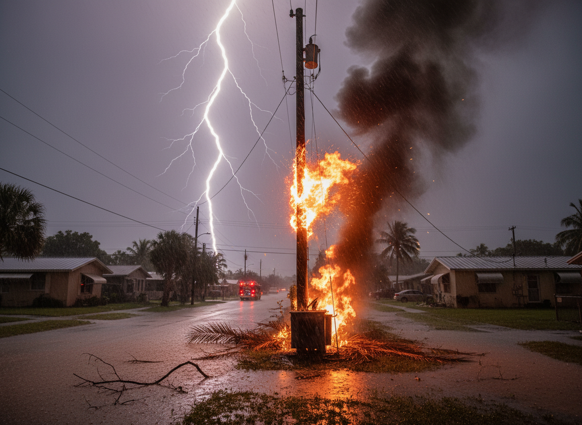 Lightning and Electrical Fire Risks During Opa Locka Thunderstorm Season