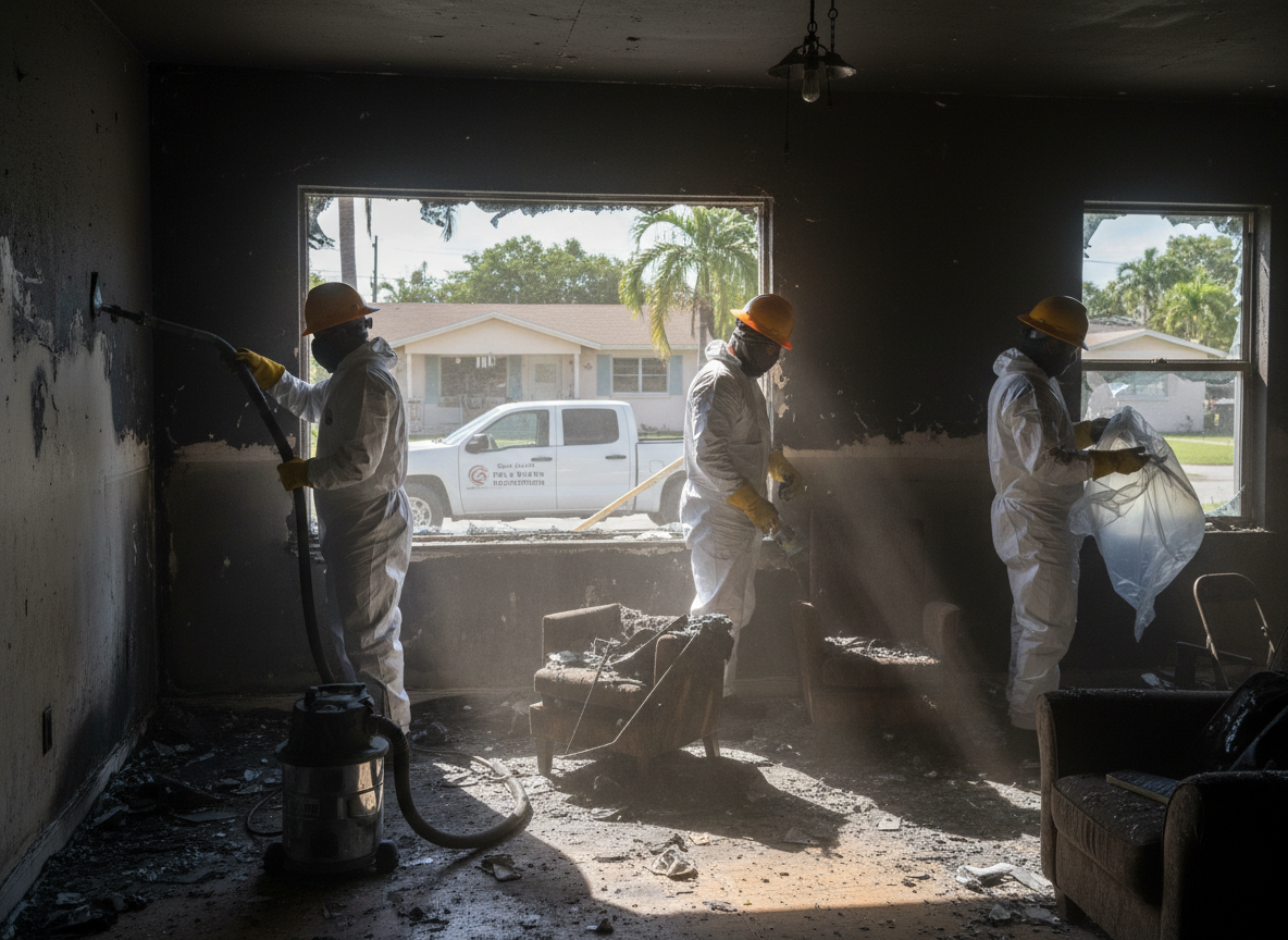 Fire Damage Restoration  work by Fire Damage Restoration Opa Locka in Opa Locka, Florida