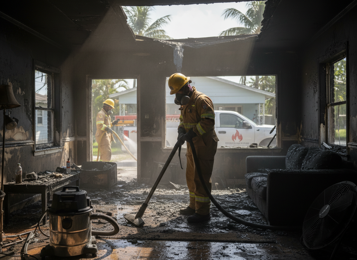 Emergency fire damage restoration in Opa Locka